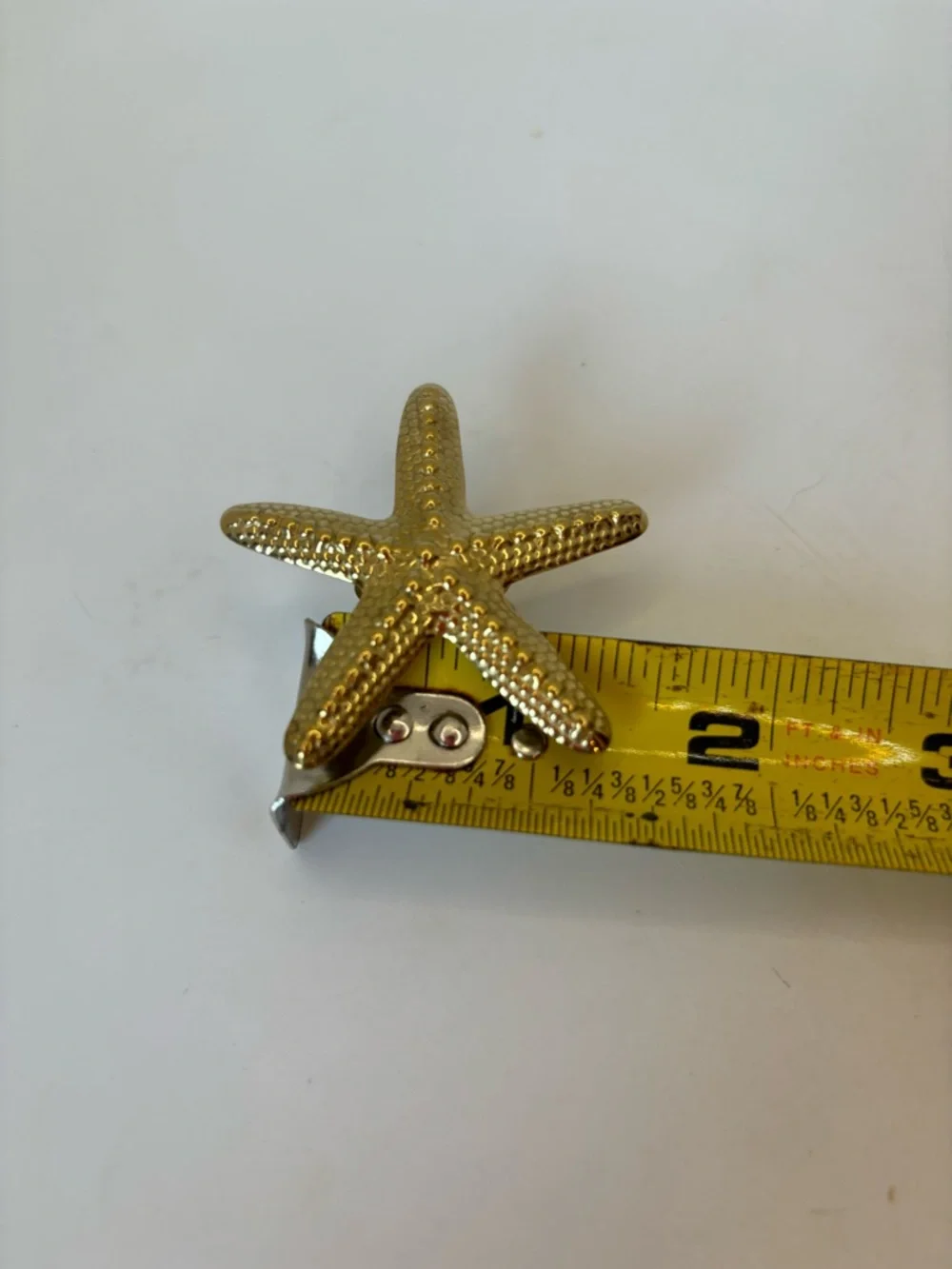 Ion plated gold starfish open back ring